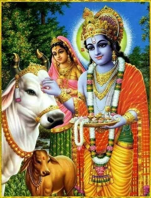 रुक्मिणी-कॆलि-संयुक्तं पीताम्बर-सुषॊभीतम्। अवप्त-तुलसी-गन्धं कृष्णं वन्दॆ जगद्गुरुम् ॥"