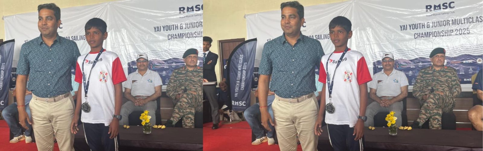 हरियाणा के नौकायन खिलाड़ियों की राष्ट्रीय प्रतियोगिता सोहना के आयु कुमार ने ग्रीन फ्लीट वर्ग में रजत पदक किया अपने नाम