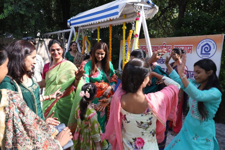 जगन्नाथ आश्रम बालगृह में बाल कल्याण परिषद द्वारा हरियाली तीज महोत्सव का आयोजन