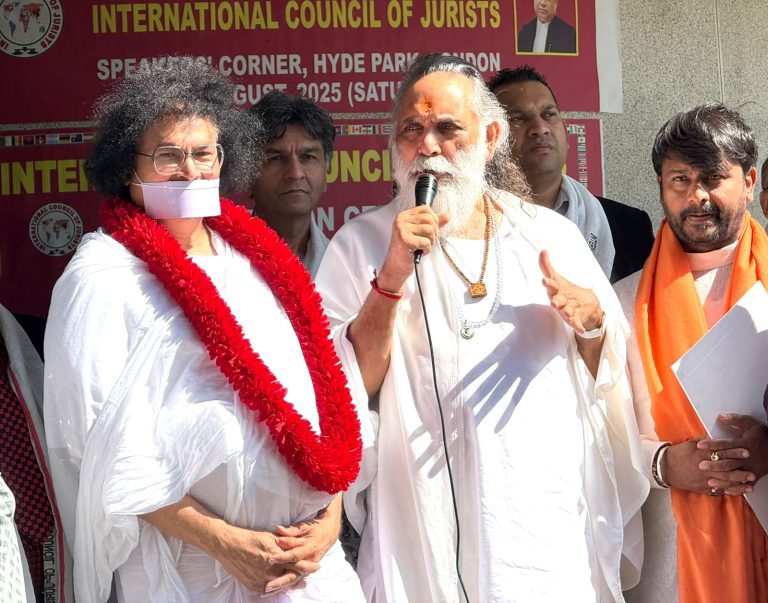 गीता मनीषी स्वामी ज्ञाननंद जी महाराज ने कहा कि विश्व शांति, अहिंसा और अंतरधार्मिक सद्भाव के लिए अथक प्रयास करने होंगे |