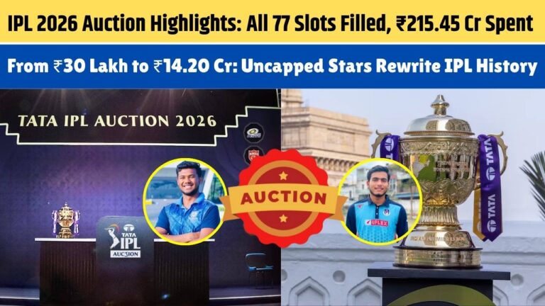 आईपीएल 2026 मिनी नीलामी: महंगी खरीद और अनकैप्ड रिकॉर्ड!