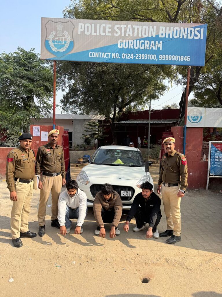 सोशल मीडिया पर स्टंटबाजी का वीडियो वायरल, स्टंटबाजी करने वाले तीनों आरोपी गिरफ्तार।