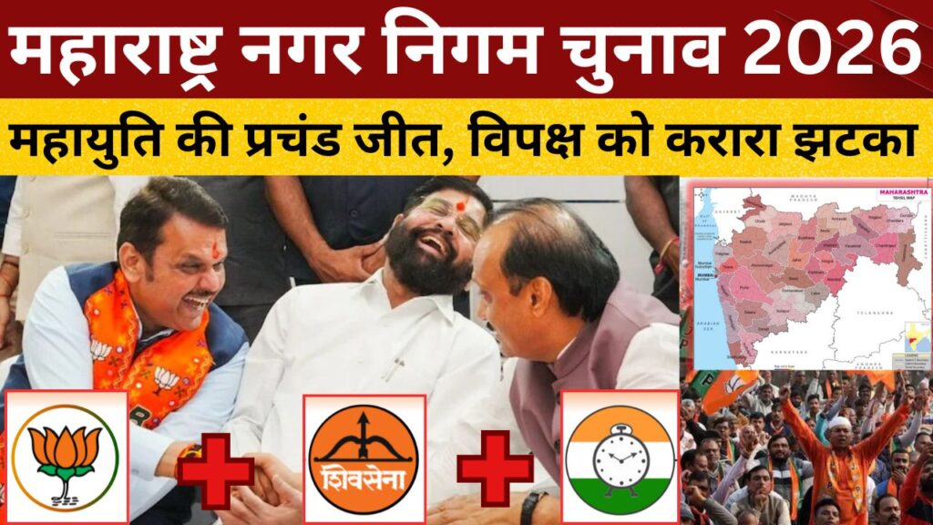 महाराष्ट्र नगर निगम चुनाव 2026: महायुति की प्रचंड जीत, विपक्ष को करारा झटका