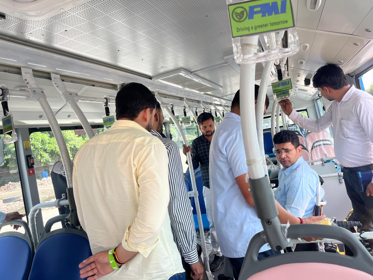 गुरुग्राम के चार रूटों पर 9 मीटर इलेक्ट्रिक बस का ट्रायल शुरू
